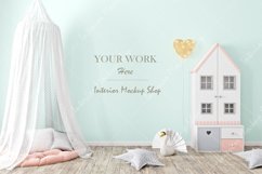 Mockup in interior, Blank wall mockup, Kids mockup Product Image 1