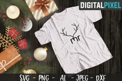 Mr & Mrs Christmas SVG PNG JPEG DXF - Silhouette, Cricut Cut Product Image 2