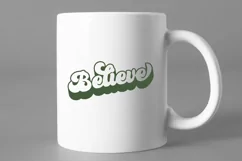 Believe Retro Christmas SVG - PNG, DXF, SVG, EPS, Cut File Product Image 5