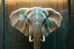 Technological Ai elephant head. Generate Ai Product Image 1