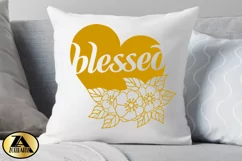 Heart SVG PNG EPS DXF Blessed SVG Floral Heart SVG Cut files Product Image 5