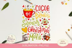 Hot cocoa, Christmas movie, sublimation png Product Image 2