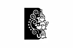 Papercut Gnome Holding I love You Signs Paper Cut Card Cover Product Image 2