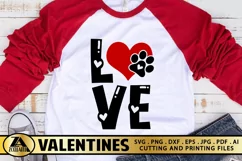 Valentines SVG Love Heart Paw SVG Valentine's Day SVG Product Image 1