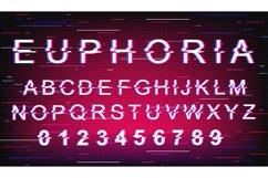 Euphoria glitch font template Product Image 1