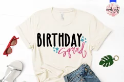 Birthday Squad - Birthday SVG EPS DXF PNG Cutting File Product Image 2