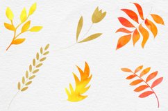 Watercolor &amp; Gold Botanical Clipart Product Image 2