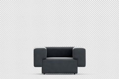 Isometric Arm Chair 3D isolated render Product Image 1