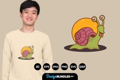 Cute Snail for Kids T-Shirt Design Product Image 1