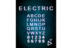 Electric glitch font template Product Image 1