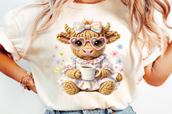 Cute Highland Cow Easter png Product Image 4