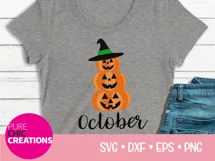 Fall SVG|October|Fall Month SVG|SVG DXF PNG EPS|Halloween Product Image 2
