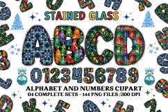 Christmas Alphabet png clipart, christmas doodle letters Product Image 1