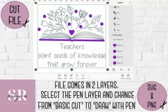 Thank you teacher card | Paper cutting | teacher card SVG Product Image 4