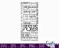Names Of Jesus Christian Farmhouse Home Sign Svg Product Image 2