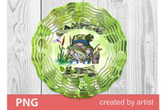 Wind Spinner 6 in, 10 in, camping gnome png, camping, summer Product Image 1