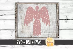 Distressed Angel - Remembrance - Christmas SVG PNG DXF Files Product Image 1