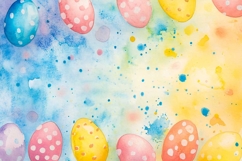 Easter eggs watercolour background Product Image 1