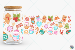 Christmas Cookie Glass Wrap PNG, 16oz Libbey Glass Can Png Product Image 2