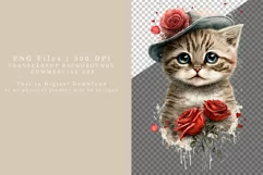 Kitten clipart, Birthday clipart, Valentine sublimation Product Image 2