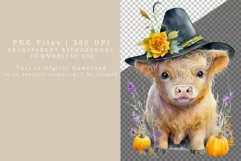 Halloween clipart, Calf clipart, Highland cow clipart Product Image 2
