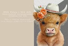 Highland calf clipart, Valentines Day, Love clipart, Product Image 2