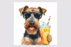 Terrier clipart, Dog clipart, Summer clipart Product Image 2