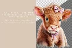 Highland calf clipart, Highland cow clipart, Product Image 2