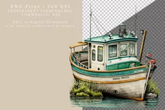 Fishing boat sublimation, Father's day clipart Product Image 2