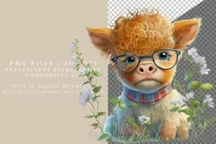 Calf clipart, Baby cow sublimation, Sublimation Product Image 2