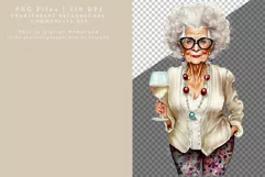 Grandma clipart, Funny clipart, Birthday sublimation Product Image 2