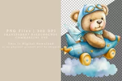 Teddy beat flying clipart, Teddy clipart, Teddy sublimation Product Image 2