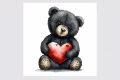 Teddy bear clipart, Love clipart, Valentines Day Product Image 2