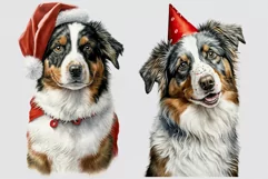 Australian shepherd clipart, Dog clipart, Christmas clipart Product Image 2
