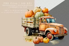 Autumn clipart, Truck clipart, Fall clipart, Thanksgiving Product Image 2