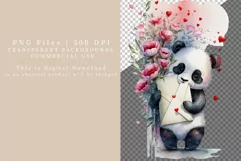Love clipart, Panda clipart, Valentine's Day clipart Product Image 2