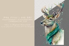 Reindeer clipart, Christmas clipart, Watercolor Product Image 2