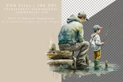 Fishing clipart, Family sublimation, Father Product Image 2