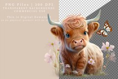 Highland calf sublimation, Calf clipart, Sublimation Product Image 2