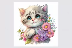 Kitten clipart, Cat clipart, Birthday clipart Product Image 2