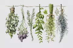 Dried herbs clipart, Herbs clipart, Farmhouse clipart Product Image 2