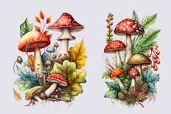 Mushrooms sublimation, Autumn bundle clipart, Sublimation Product Image 2