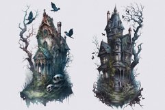 Haunted house, Halloween clipart Product Image 2