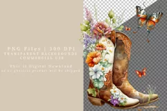 Cowgirl boots clipart, Cowboy sublimation, Sublimation Product Image 2