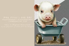 Cute piglet clipart, Piglet clipart, Pig sublimation Product Image 2