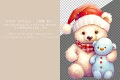 Teddy bear clipart, Christmas clipart, Winter clipart Product Image 2