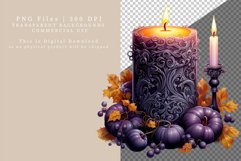 Candle clipart, Halloween clipart, Gothic clipart Product Image 2