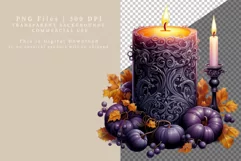 Candle clipart, Halloween clipart, Gothic clipart Product Image 2