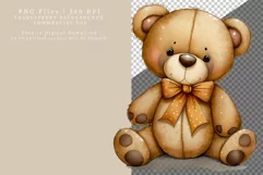 Brown teddy bear clipart, Teddy bear clipart, Toy clipart Product Image 2