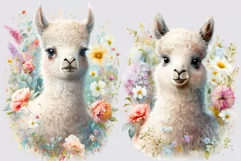 Llama clipart, Floral clipart, Animal clipart Product Image 2